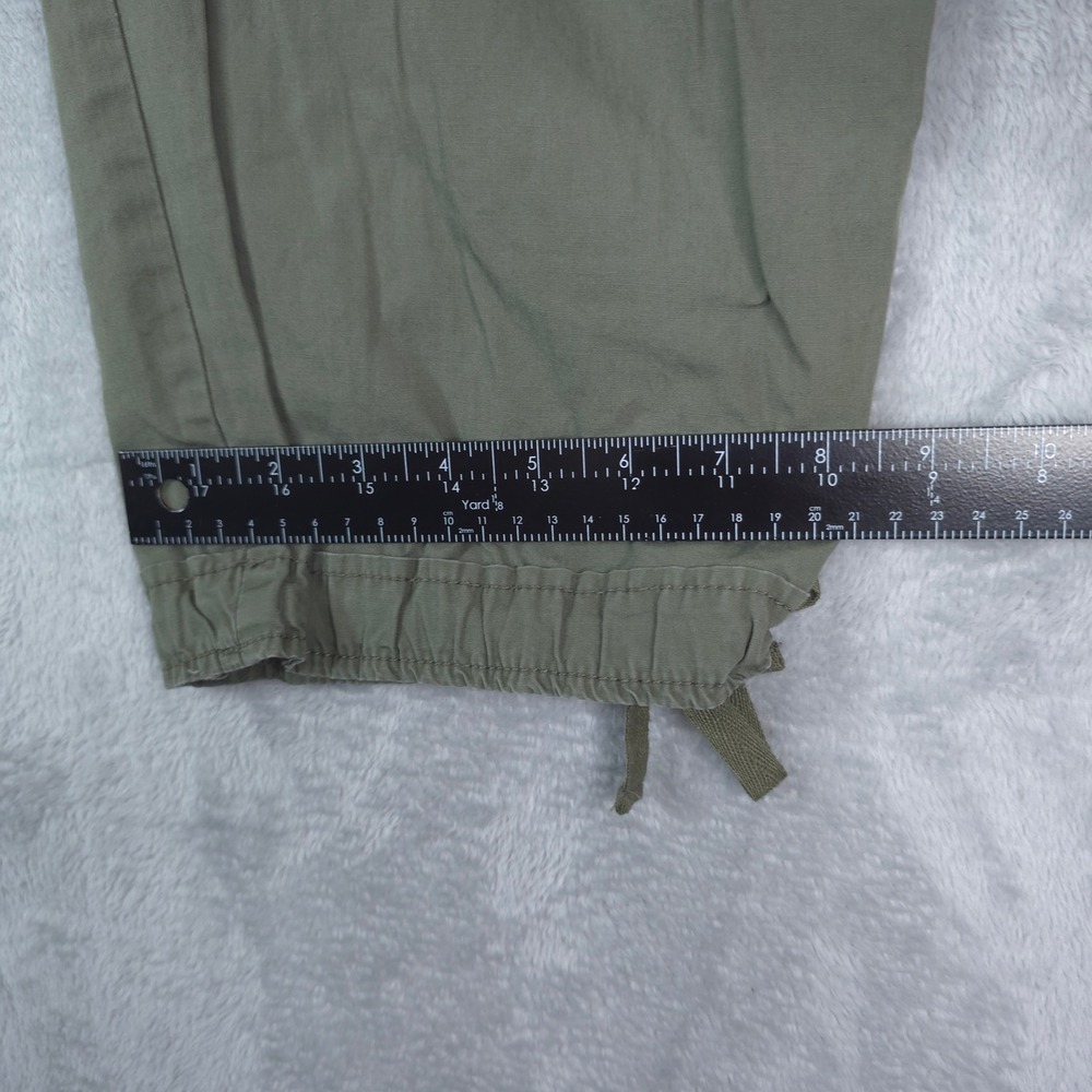 Liz Claiborne Lizwear Cargo Pants Women 10 Olive Green Utility Cropped Y2K - Picture 11 of 11